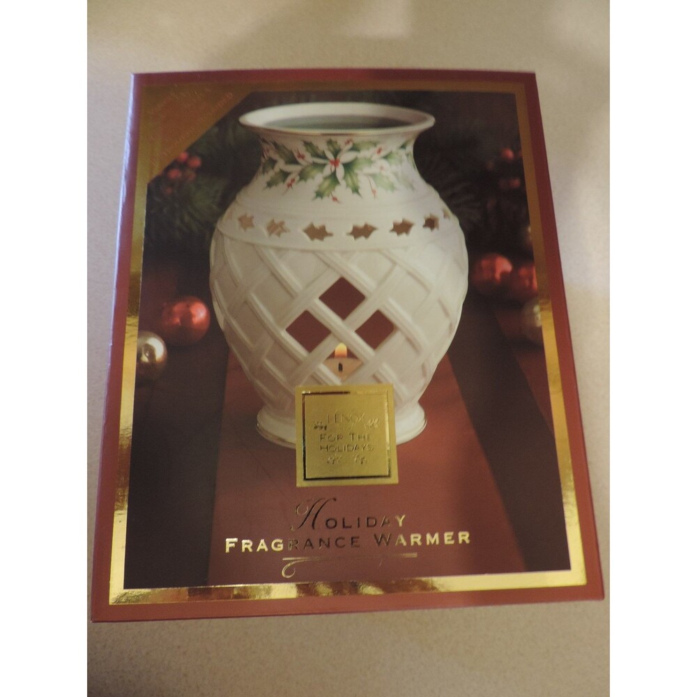 LENOX Holiday Holly Fragrance Warmer & Yankee Candle French Vanilla Tart New - Picture 2 of 4